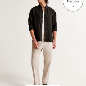 NWT Abercrombie pull on linen pants
